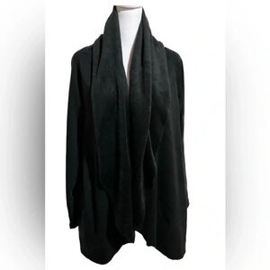 Drew open front cardigan, faux fur collar medium
